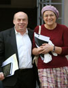 Chairman of the Adelson Institute for Strategic Studies at the
Shalem Center Natan Sharansky with his wife Avital Sharansky